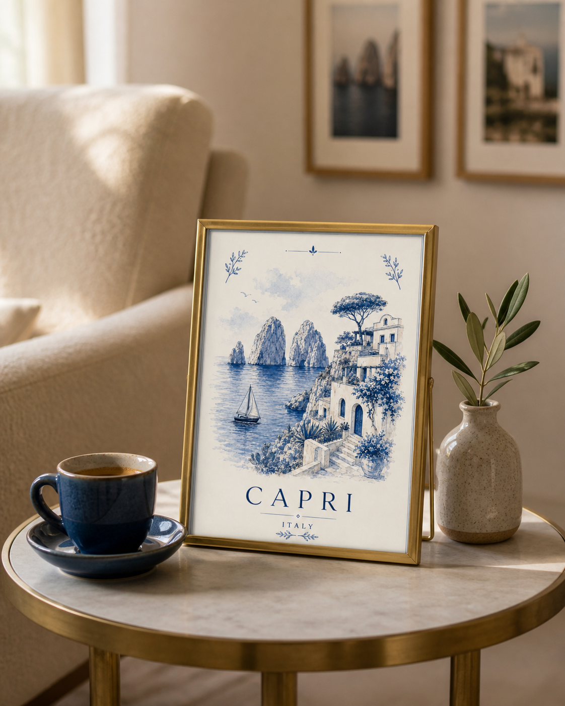 Capri Club Vintage Travel Poster